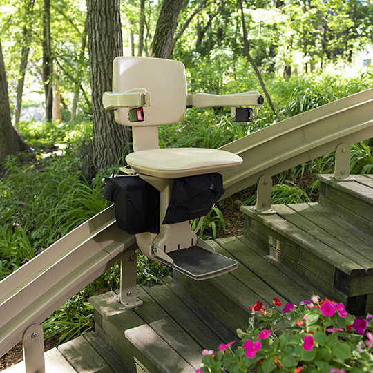Bruno Elite curved outdoor stair lift